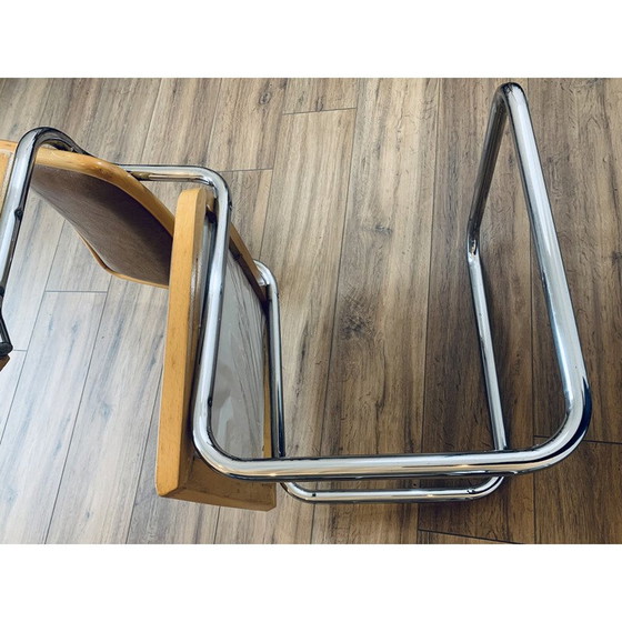 Image 1 of Paar vintage B64 stoelen van Marcel Breuer, 1980