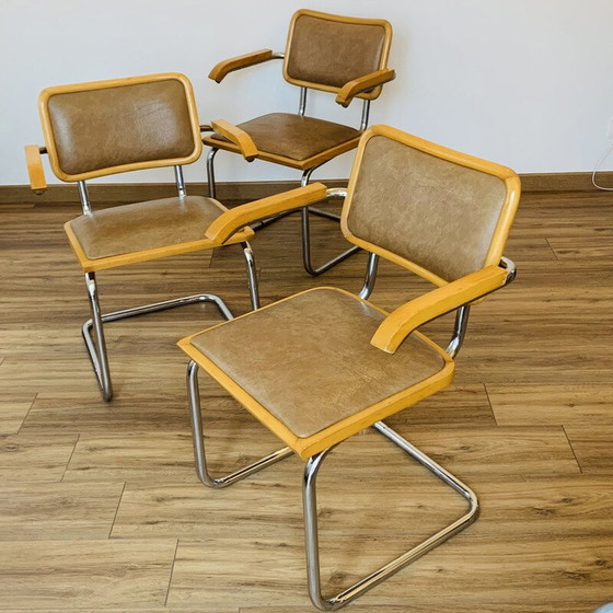 Image 1 of Paar vintage B64 stoelen van Marcel Breuer, 1980