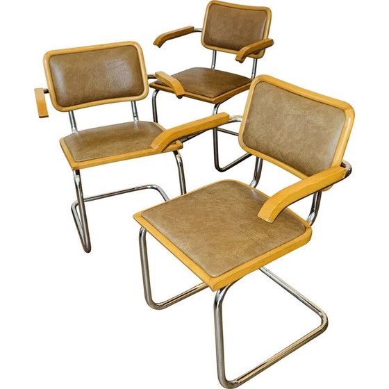 Image 1 of Paar vintage B64 stoelen van Marcel Breuer, 1980