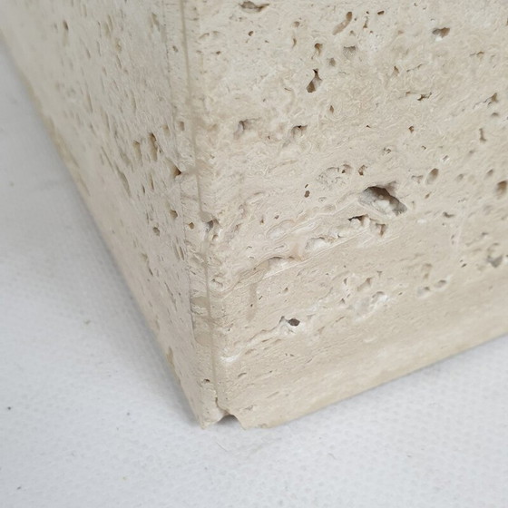 Image 1 of Vintage travertijnen salontafel, Italië 1980