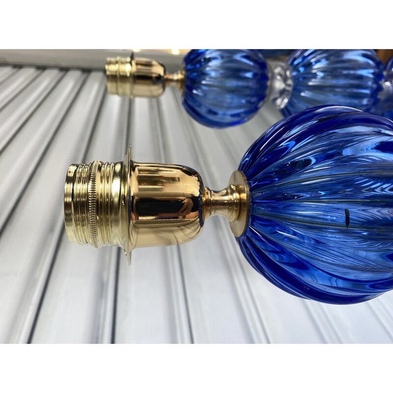 Image 1 of Paar vintage Murano glazen lampen van Toso, 1980