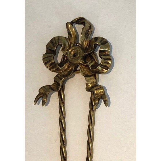 Image 1 of Paar vintage bronzen wandlampen, Frankrijk 1950