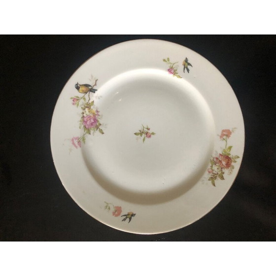 Image 1 of Set van 10 vintage porseleinen vogelborden, 1950