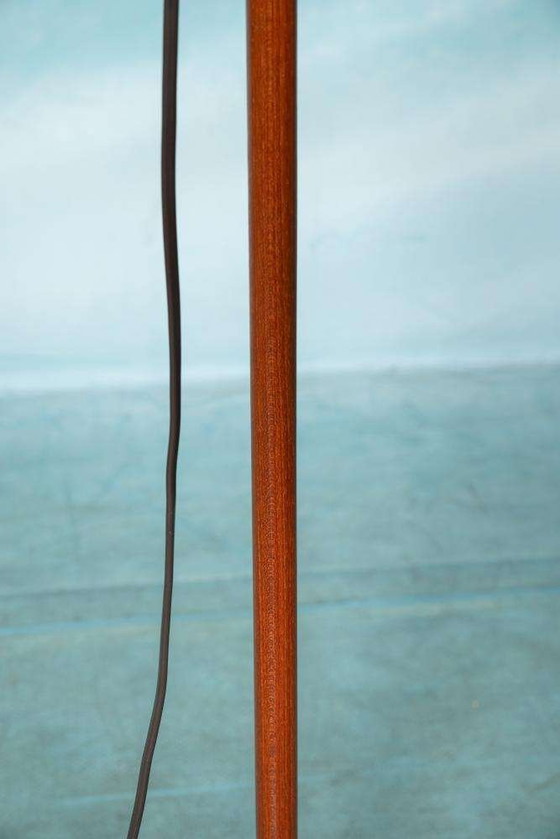 Image 1 of Deens design 60s vloer/booglamp teak Domus, arch floor lamp