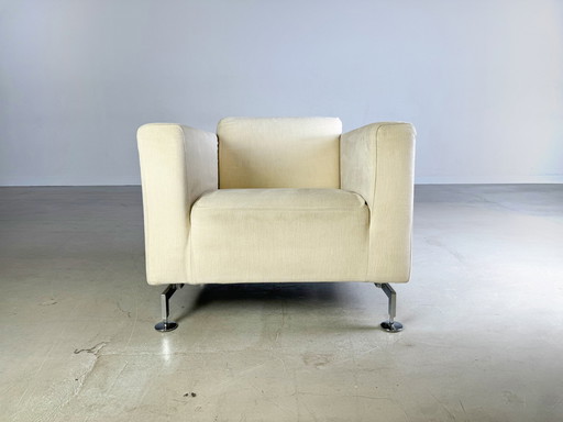 Fauteuil Brühl Serge Stof Beige Licht Ontwerp