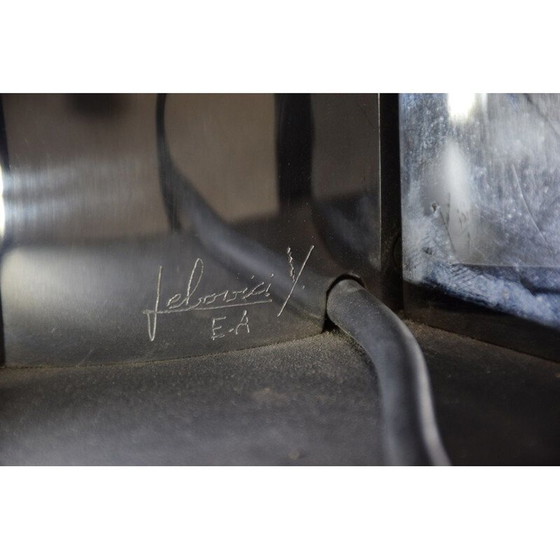 Image 1 of Vintage vloerlamp van zwart epoxystaal door Yonel Lebovici, 1981