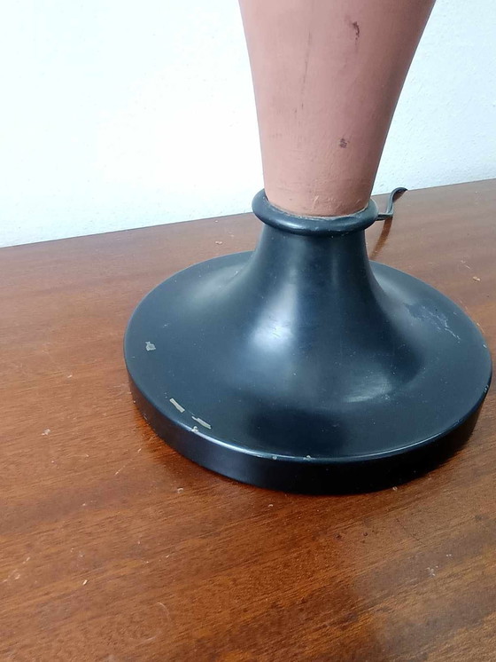 Image 1 of Grote Vintage Tribal Terracotta Lamp en Lampenkap