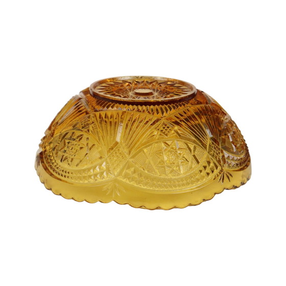 Image 1 of Vintage Art Deco Fruitschaal Amber 