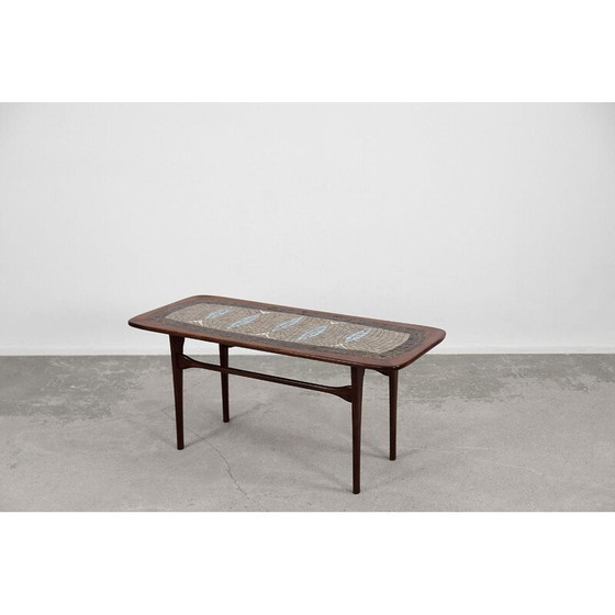 Image 1 of Vintage salontafel met gekleurd mozaïek van Edvard Johansson voor EJ Möbelfabrik, Zweden 1960