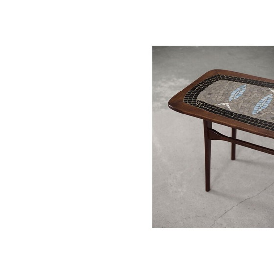 Image 1 of Vintage salontafel met gekleurd mozaïek van Edvard Johansson voor EJ Möbelfabrik, Zweden 1960