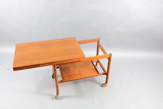 Image 1 of Deense Teak Bar Cart van Kurt Østervig voor Jason, jaren 60