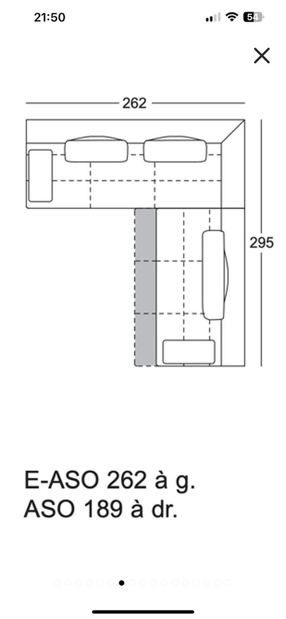 Image 1 of Rolf Benz Bank Met Uitschuifbaar Lounge Gedeelte