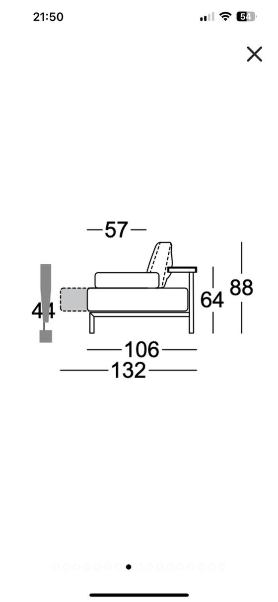 Image 1 of Rolf Benz Bank Met Uitschuifbaar Lounge Gedeelte