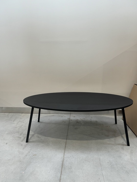 Image 1 of Ovale Eettafel - Zwart Eikenhout - 220X120 Cm