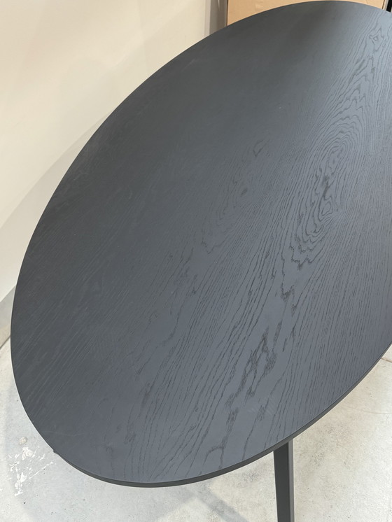 Image 1 of Ovale Eettafel - Zwart Eikenhout - 220X120 Cm