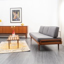 Jaren 60 Knoll Antimott bank, nieuw gestoffeerd