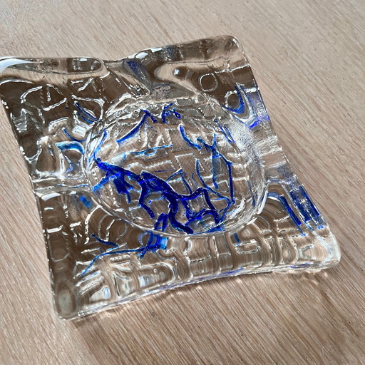 Vintage handgeblazen schaal