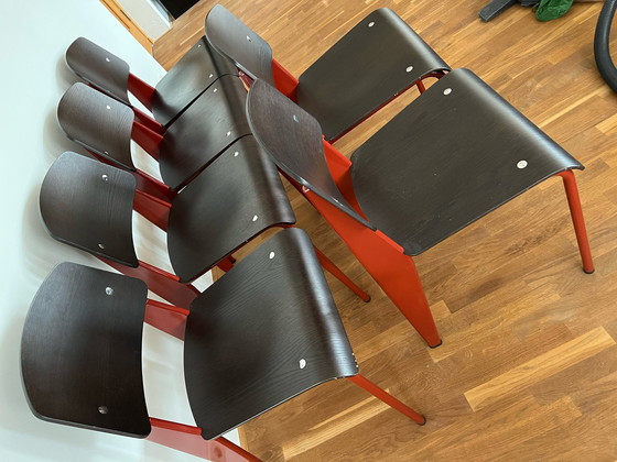 Image 1 of Vitra stoelen Jean Prouvé x 6