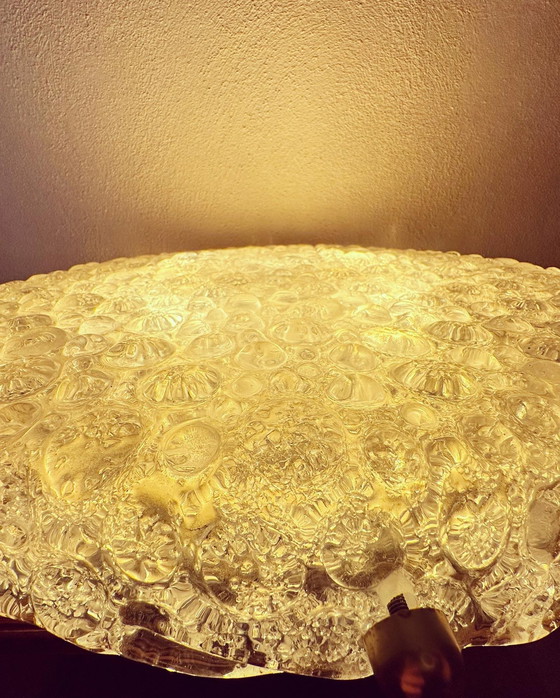 Image 1 of Vintage ice glass plafondlamp