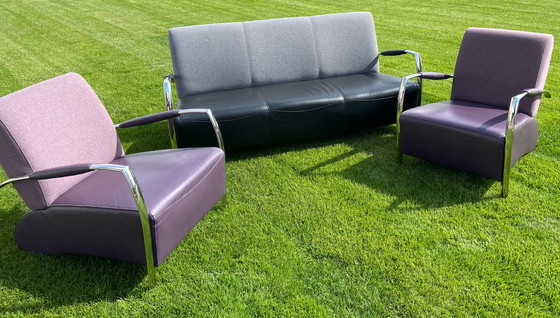 Image 1 of 2x Vero fauteuils + bankstel