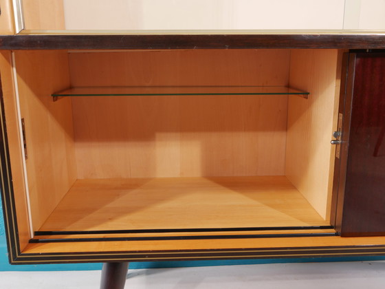 Image 1 of Origineel dressoir met grote Vitrinekasten uit de jaren 60