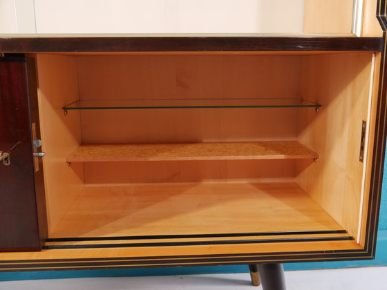 Image 1 of Origineel dressoir met grote Vitrinekasten uit de jaren 60