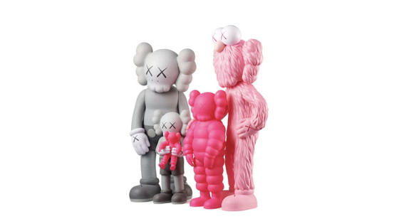 Image 1 of KAWS Family (roze/grijs) 2021