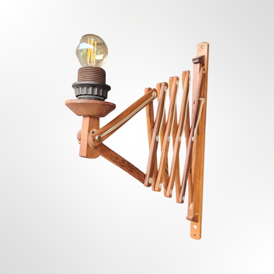 Image 1 of MidCentury Teakhouten Schaarlamp