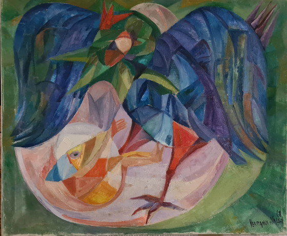 Image 1 of Herman van Valen- Abstract schilderij