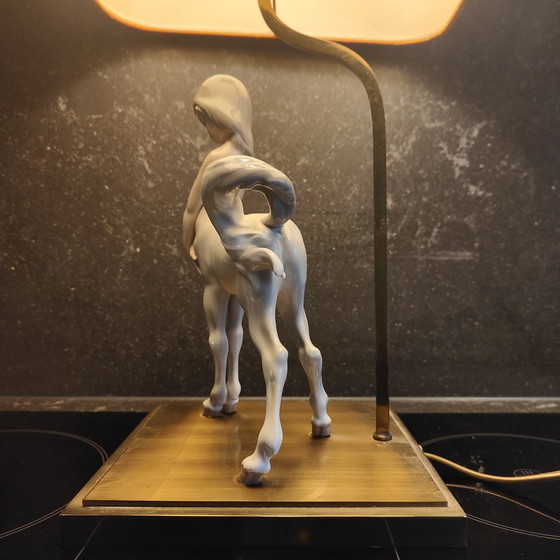 Image 1 of Lladro Porselein CENTAUR GIRL Glanslamp