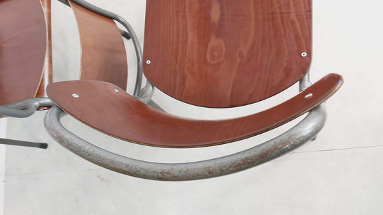 Image 1 of 4 x vintage Gispen TU Delft schoolstoelen