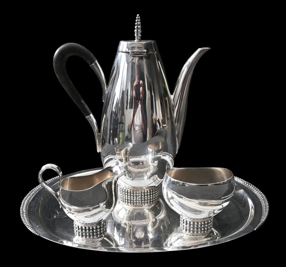 Image 1 of Jakob Grimminger Art Deco zilveren Thee-/Koffieservies