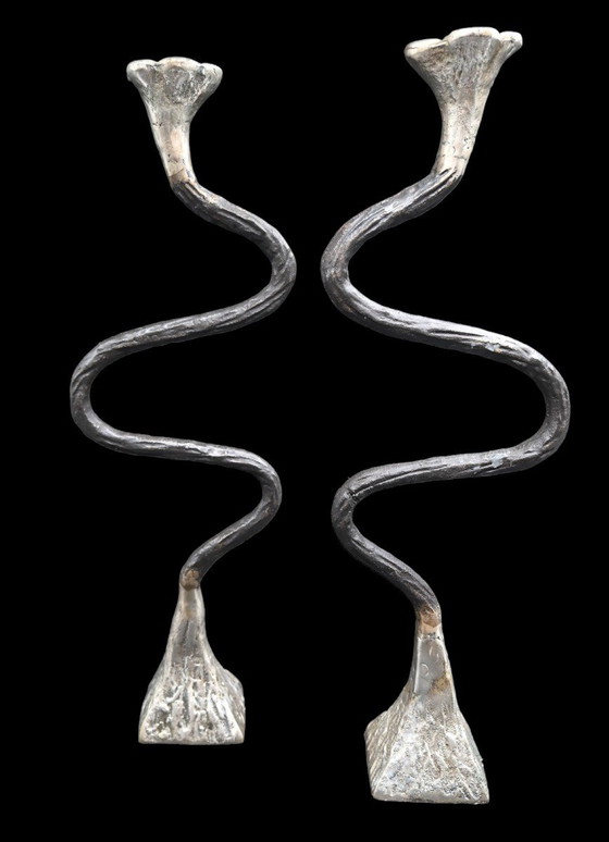 Image 1 of 2x Vintage kandelaars