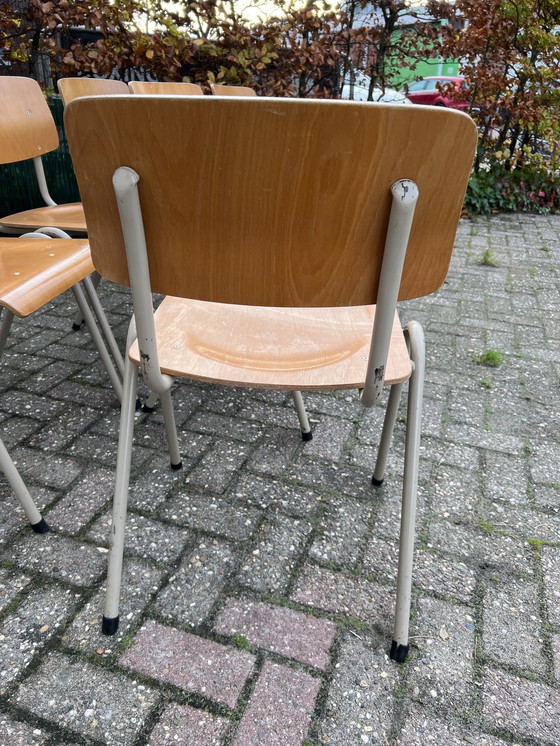 Image 1 of Jaren zeventig schoolstoelen, stapelbaar 