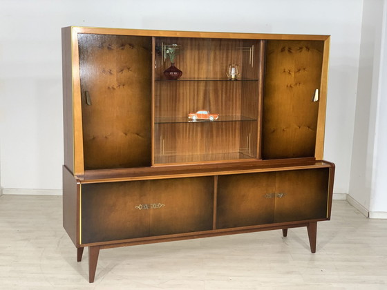 Image 1 of Mid Century highboard servieskast woonkamer kast buffet vintage