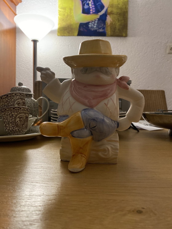 Image 1 of 70s Theepot Cowboy Verzamelobject