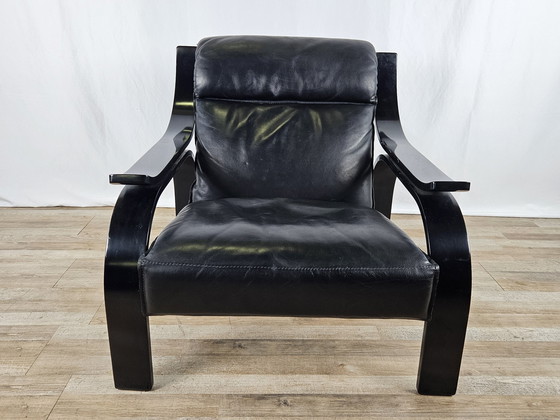 Image 1 of Arflex Woodline fauteuil van Marco Zanuso