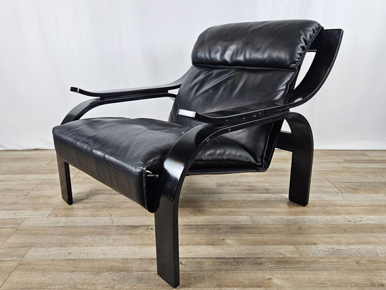 Image 1 of Arflex Woodline fauteuil van Marco Zanuso