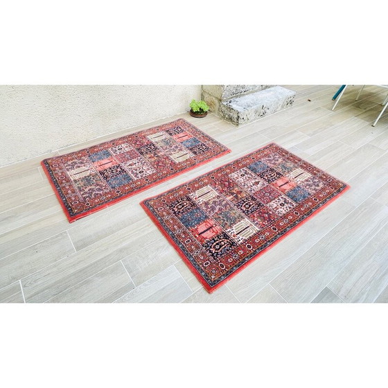 Image 1 of Paar vintage tapijten van zuiver wol, 1990