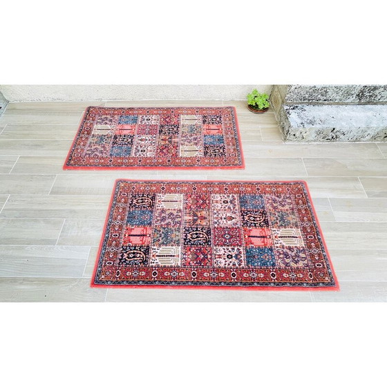 Image 1 of Paar vintage tapijten van zuiver wol, 1990