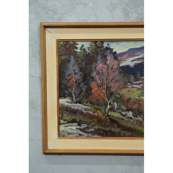 Image 1 of Vintage olieverf op paneel door Nils Marcus, Zweden 1950