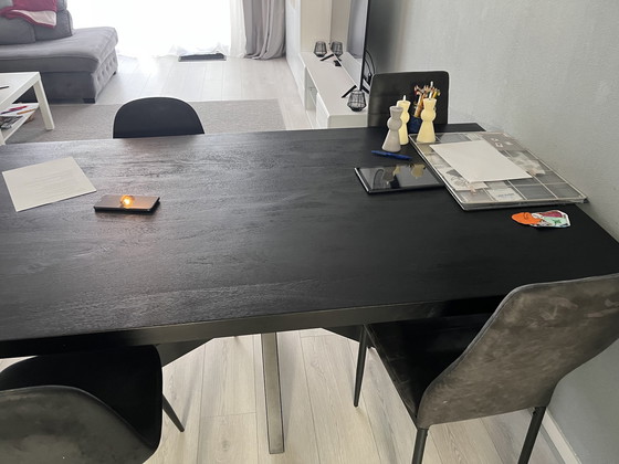 Image 1 of Eetkamer Tafel Zwart 