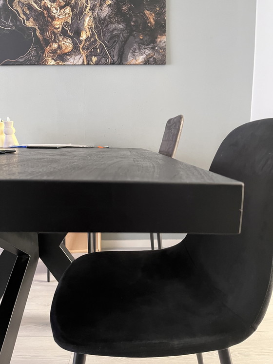 Image 1 of Eetkamer Tafel Zwart 