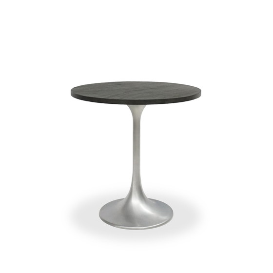 Image 1 of 70s Tulpen Tafel Bijzettafel Mid Century Vintage Leisteen Aluminium