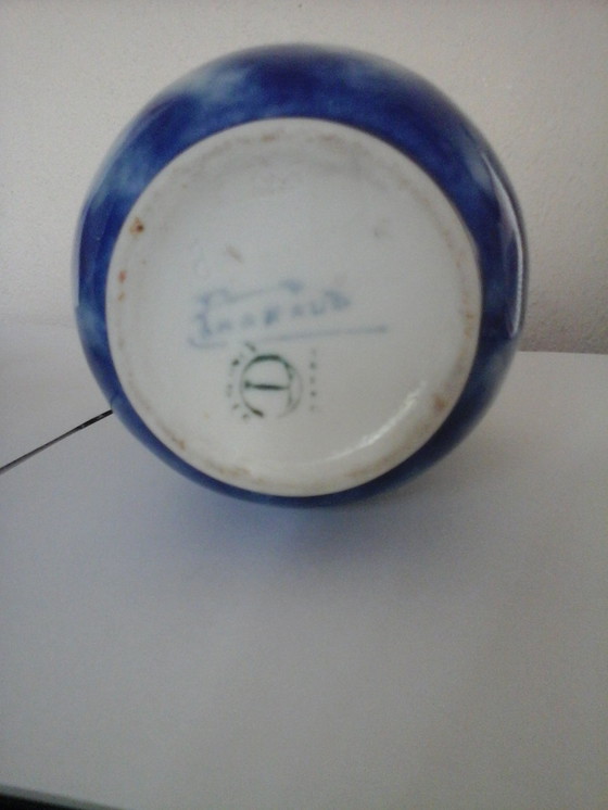 Image 1 of Art Deco Limoges Porseleinen Vaas Door Camille Tharaud 15Cm