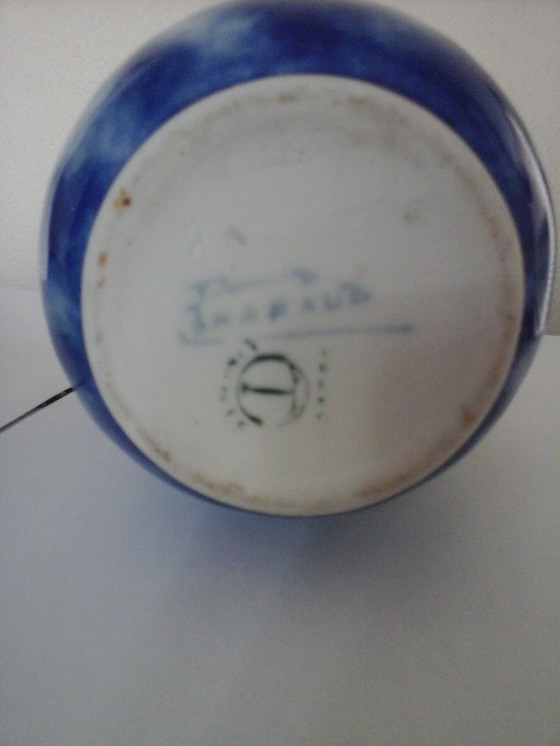 Image 1 of Art Deco Limoges Porseleinen Vaas Door Camille Tharaud 15Cm