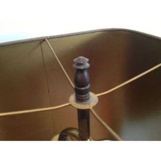 Image 1 of Vintage lamp in rode lak en goud, Frankrijk 1960