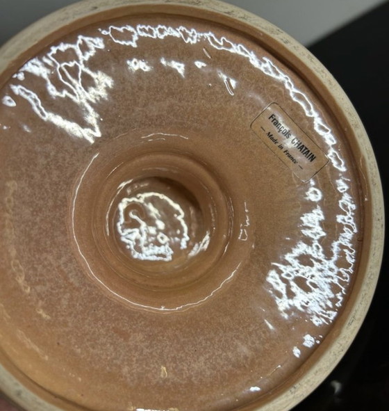 Image 1 of François Chatain beker met voet 80s