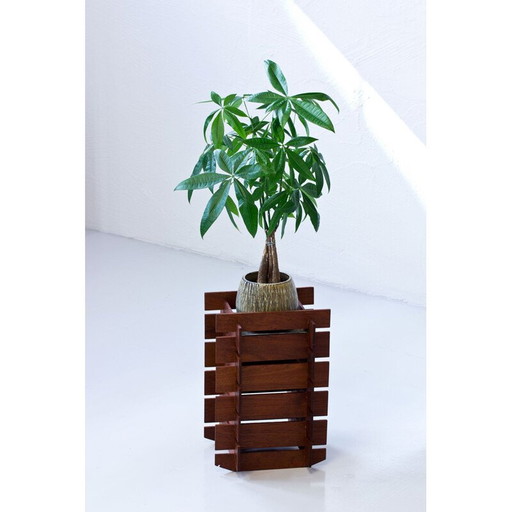 Vintage teakhouten plantenbak, Zweden 1950