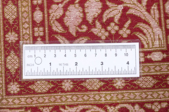 Image 1 of Qom Perzisch Tapijt Prachtige Zuivere Zijde - Tegeldesign & Handtekening